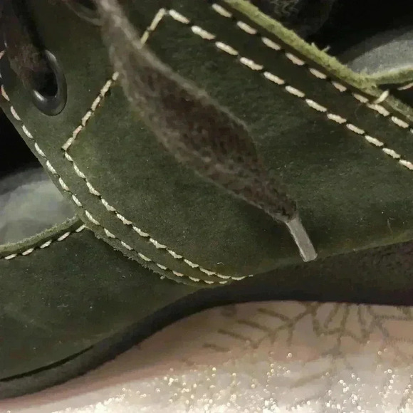 Arche green suede lace up wedge shoes. Size 38 EU - Picture 5 of 8